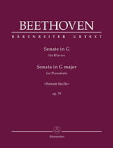 Sonata in G Major, Op. 79 piano sheet music cover